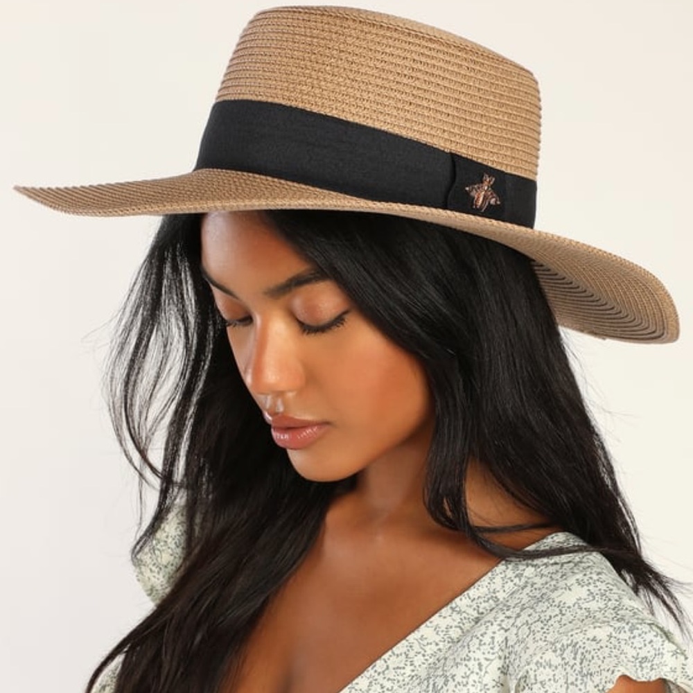 Lulus What's The Buzz Brown Straw Hat - NEW
